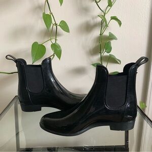 Marc Fisher Rainy2 Black Chelsea Rain Boots Size 8